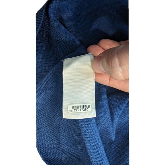 ATM Anthony Thomas Melillo Merino Wool Color Blue & Black Block Crew Sweater L - Picture 14 of 15